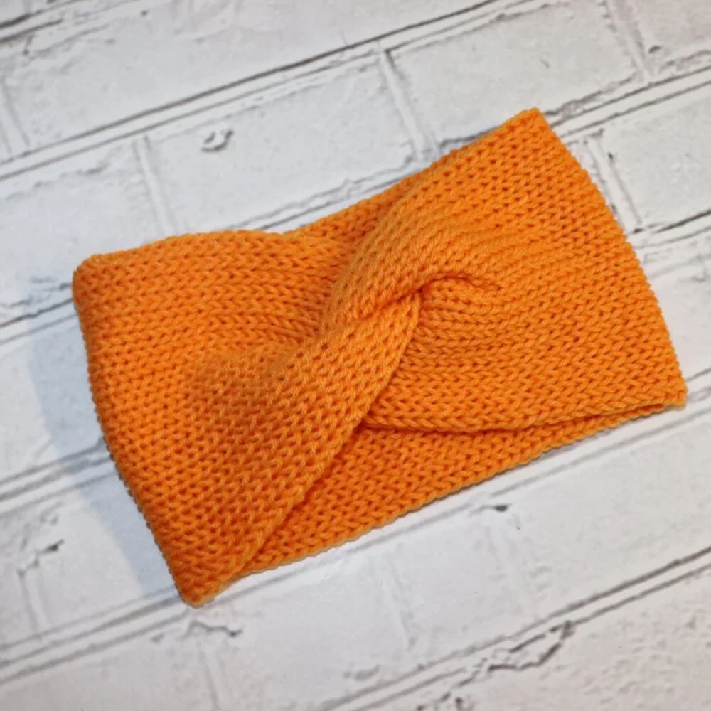 🌼💛 Dandelion Yellow Twisted Knit Headband – Handmade · One Size